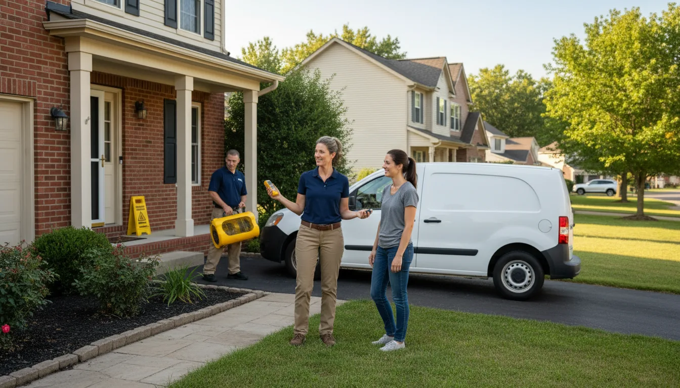 Water restoration image for Water Damage & Restoration Services in Alleyton, TX